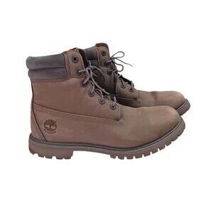 Timberland 6” Inch Premium Waterproof Boots Women's Size 10 Gray Nubuck Leather
